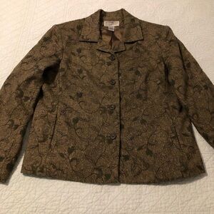 Vintage Y2K Talbots wool silk blend jacket 
blazer. Size 14.